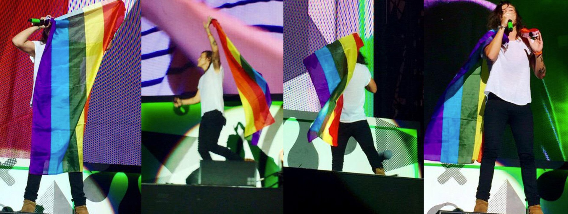  Harry Styles, Konserinde Yine LGBT Bayrağı Salladı, Twitter Sallandı!